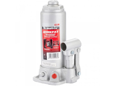 Домкрат гидравлический бутылочный, 5 т, h подъема 216–413 мм// MATRIX MASTER от MATRIX Домкрат гидравлический бутылочный, 5 т, h подъема 216–413 мм// MATRIX MASTER