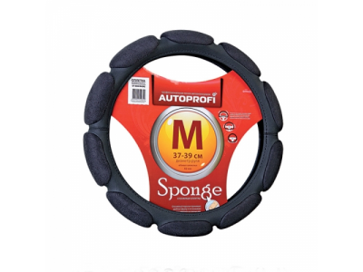 Оплётка руля замша (10 подушечек) (черный) (М)