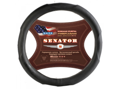 Оплетка "SENATOR" кожаная Maine Черный М от AZARD Оплетка "SENATOR" кожаная Maine Черный М