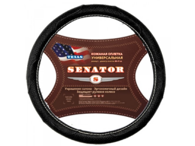 Оплетка "SENATOR" кожаная Texas Черный L от AZARD Оплетка "SENATOR" кожаная Texas Черный L