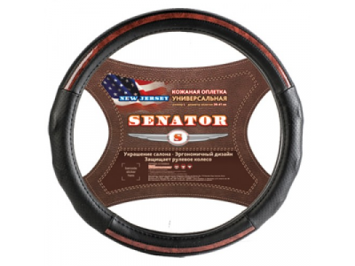 Оплетка "SENATOR" кожаная New Jersey Черный L от AZARD Оплетка "SENATOR" кожаная New Jersey Черный L