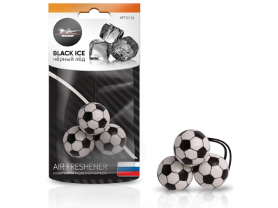 Ароматизатор подвесной Футбол черный лед от Airline Ароматизатор подвесной Футбол черный лед
