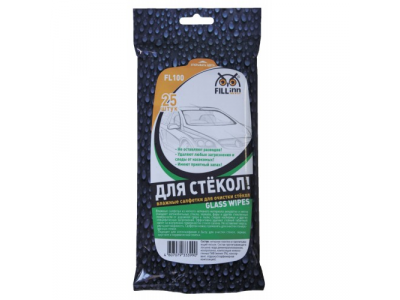Влажные салфетки для очистки стекол от FILL INN Влажные салфетки для очистки стекол