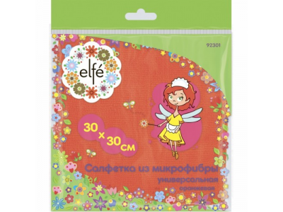 Салфетка универс. из микрофибры оранж. 300*300 мм//Elfe от Elfe Салфетка универс. из микрофибры оранж. 300*300 мм//Elfe
