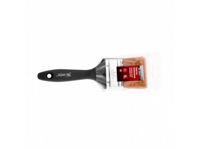 Кисть плоская "Евро" 2,5", натуральная щетина, пластмассовая ручка Mtx