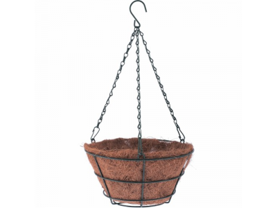 Кашпо подвесное с вкладышем из коковиты, конус D 25 см. PALISAD