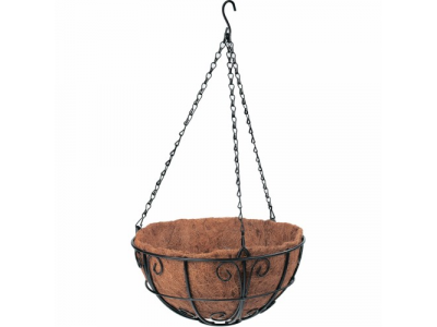 Подвесное кашпо с декором, 30 см, с кокосовой корзиной PALISAD от PALISAD Подвесное кашпо с декором, 30 см, с кокосовой корзиной PALISAD