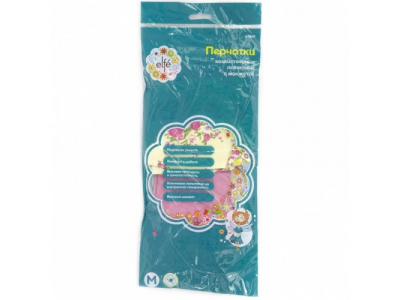 Перчатки хозяйственные, латексные с манжетой, L Elfe от Elfe Перчатки хозяйственные, латексные с манжетой, L Elfe