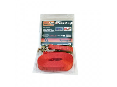 Стяжка крепления груза (крюк) 12м х 50мм 5т VETTLER от VETTLER Стяжка крепления груза (крюк) 12м х 50мм 5т VETTLER