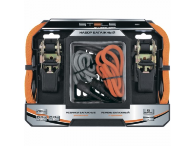 Набор стяжек и резинок для фиксации грузов STELS