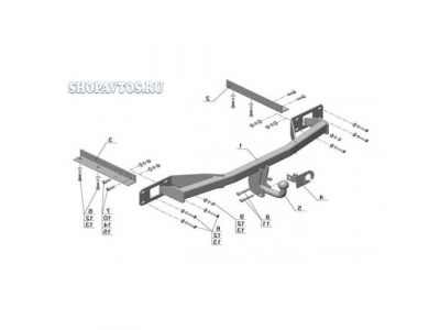 Фаркоп на Opel Meriva минивэн 2010г.-по н.в.