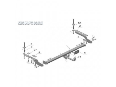 Фаркоп на Subaru Forester SUV 1997-2008гг.