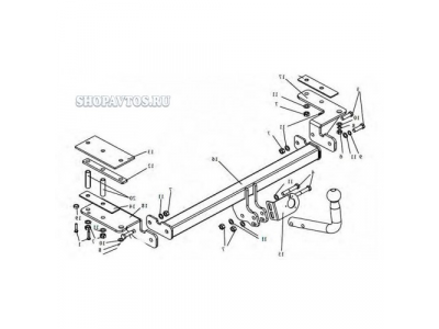 Фаркоп на Chevrolet Lacetti хэтчбек 2004г.-по н.в.