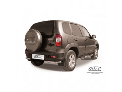 Защита заднего бампера "уголки" Arbori d57 CHEVROLET NIVA 2010-