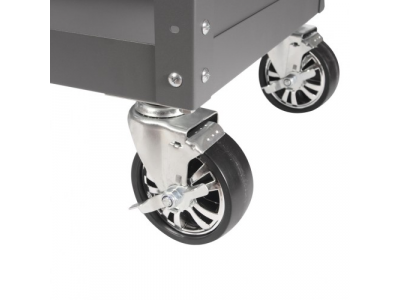 JTC Тележка инструментальная 3 секции серая с открытым отсеком JTC от JTC JTC Тележка инструментальная 3 секции серая с открытым отсеком JTC