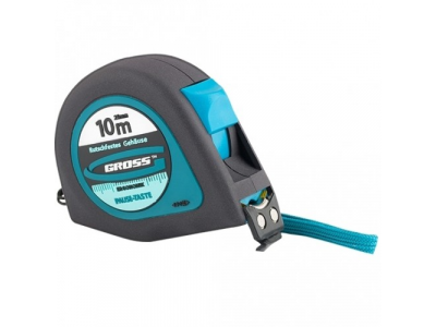 Рулетка "Ergonomisch",10 м x 25 мм, магнитный обрезиненный зацеп// GROSS