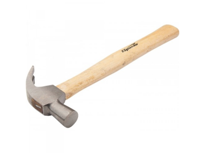 Молоток-гвоздодер, 450 г, боек 27 мм, деревянная рукоятка// SPARTA