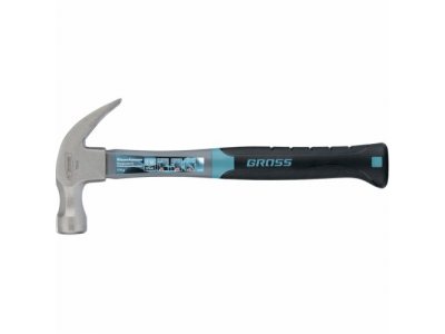 Молоток-гвоздодер, 570 г, фибергласовая трехкомпонентная рукоятка// GROSS