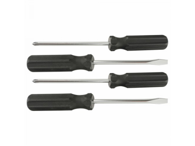 Набор отверток 4шт(SL5x100,6x100, PH1x100,2x100), углеродистая сталь, пластиковая рукоятка //SPARTA