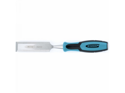 Долото-стамеска PIRANHA, 32 мм, двухкомпонентная эргономичная рукоятка GROSS от GROSS Долото-стамеска PIRANHA, 32 мм, двухкомпонентная эргономичная рукоятка GROSS