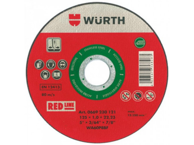 ОТРЕЗНОЙ КРУГ НЕРЖ/МЕТ.125X1,0X22,2 от Wurth ОТРЕЗНОЙ КРУГ НЕРЖ/МЕТ.125X1,0X22,2
