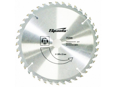 Пильный диск по дереву, 200 х 22мм, 40 зубьев SPARTA от SPARTA Пильный диск по дереву, 200 х 22мм, 40 зубьев SPARTA