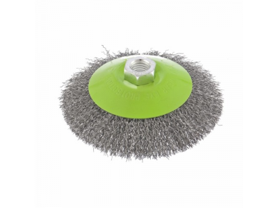 Щетка для УШМ, 125 мм, М14, "тарелка", витая проволока СИБРТЕХ от СИБРТЕХ Щетка для УШМ, 125 мм, М14, "тарелка", витая проволока СИБРТЕХ