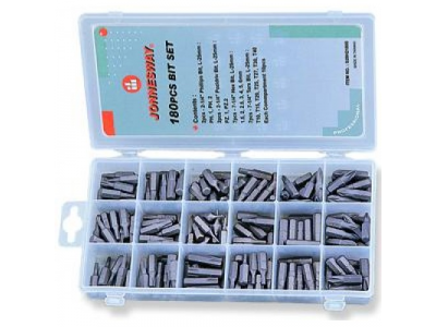 Комплект вставок-бит 1/4"DR, 18 видов по 10 штук, S29H2180S JONNESWAY