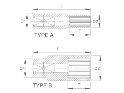 Головка торцевая глубокая 12гр. 1/2" 24 мм