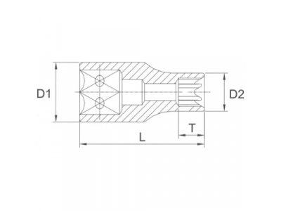 Головка торцевая 1/4" E5