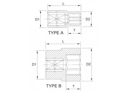 Головка торцевая 12гр. 3/8" 7мм