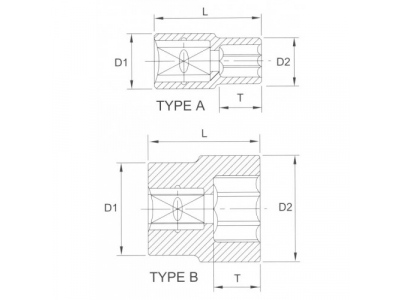 Головка торцевая 6гр. 1/2" 21мм