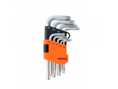 набор ключей шестигранных Г-образных TORX T10-T50 AV Steel 9 предметов от AV STEEL набор ключей шестигранных Г-образных TORX T10-T50 AV Steel 9 предметов