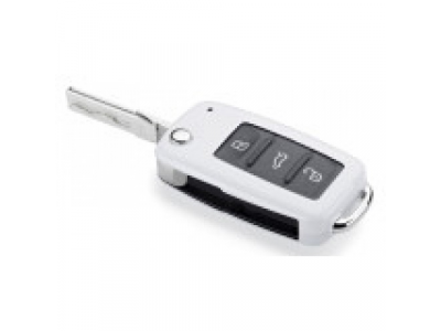 Накладка на ключ Volkswagen Beetle Plastic Key Cover, White, артикул 5C0087012B