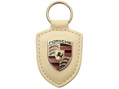 Брелок для ключей с гербом Porsche Crest Keyring, White, артикул WAP0500960E