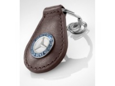 Кожаный брелок Mercedes Key ring, Classic, Brown Leather, артикул B66041522
