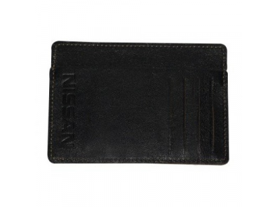 Кожаный футляр для кредитных карт Nissan Leather Credit Card Holder, Black