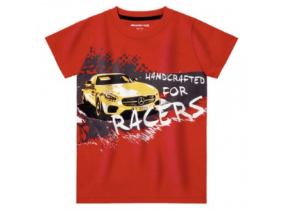 Детская футболка Mercedes AMG Children's T-shirt, Red, артикул B66952943