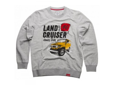 Мужская толстовка Toyota Land Cruiser 40, Grey, артикул TMHRTSCM02S