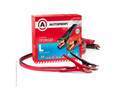 Провода пусковые(прикуриватель) 300 А AUTOPROFI 3,0 м.средние нагрузки от Autoprofi Провода пусковые(прикуриватель) 300 А AUTOPROFI 3,0 м.средние нагрузки
