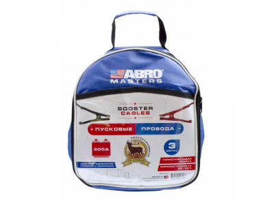 Провода пусковые 300 А 3 м (узкие зажимы) от ABRO Провода пусковые 300 А 3 м (узкие зажимы)