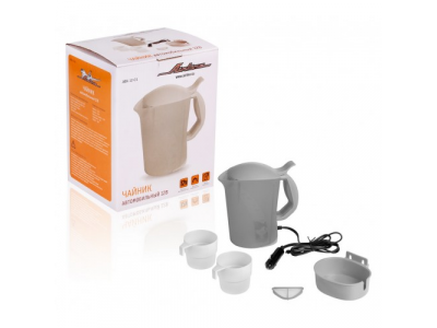 Чайник автомобильный 12В серый пластик от Airline Чайник автомобильный 12В серый пластик