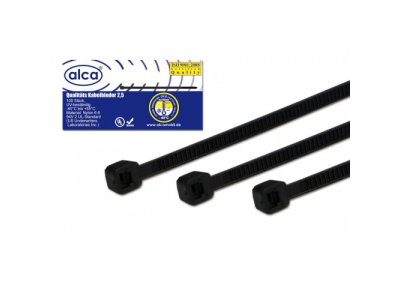 Хомут—стяжка кабельная пластиковая W-2.5 L-150 от ALCA Хомут—стяжка кабельная пластиковая W-2.5 L-150