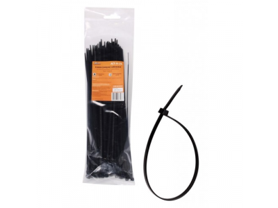 Стяжки (хомуты) кабельные 3,6*250 мм, пластиковые, черные, 100 шт. AIRLINE