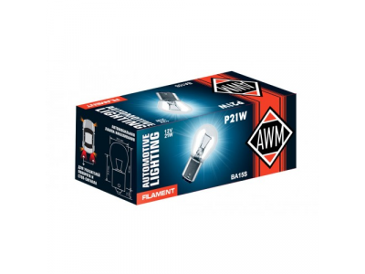 Лампа накаливания AWM P21W 12V 21W (BA15S) White от AWM Лампа накаливания AWM P21W 12V 21W (BA15S) White