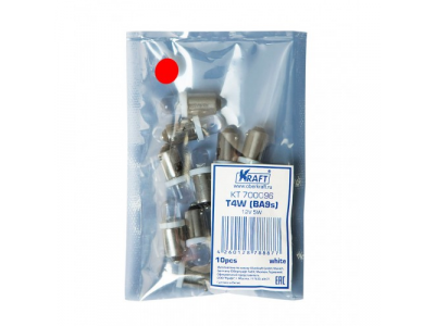 Светодиодная лампа T4W (BA9s) 12v Red