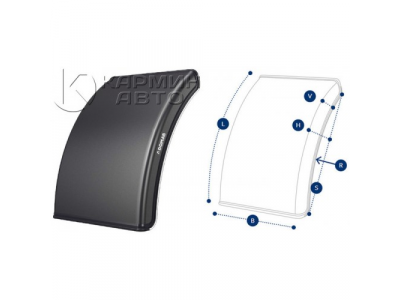 DOMAR dk1110 полукрыло с белой линией koegel 430х145х670